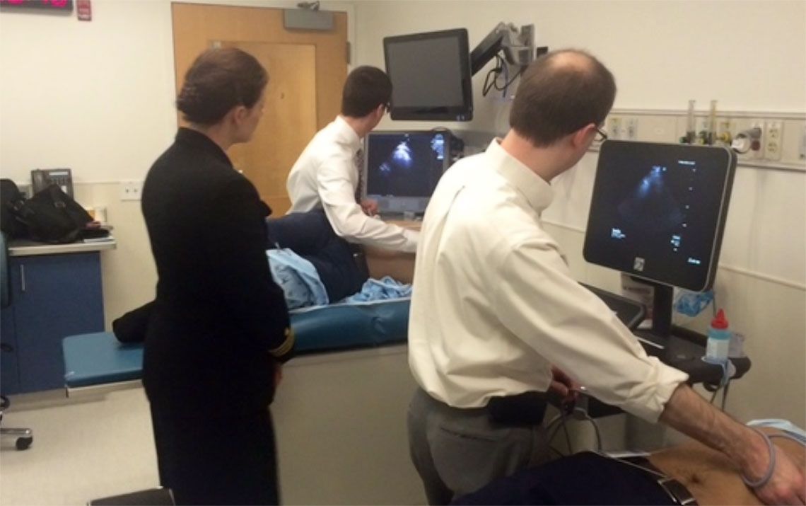 Clinicians working
