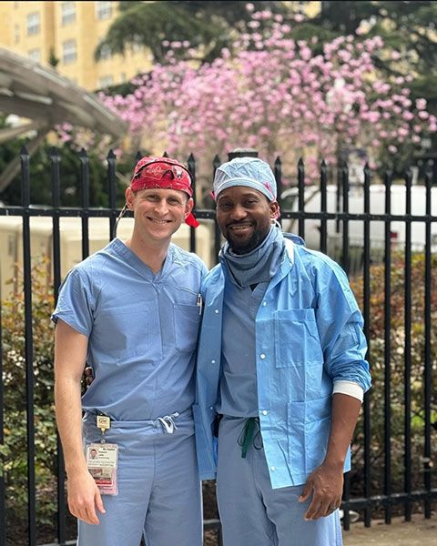 Anesthesiology Chief Residents Ed Jaffe and Thomas Ebanja